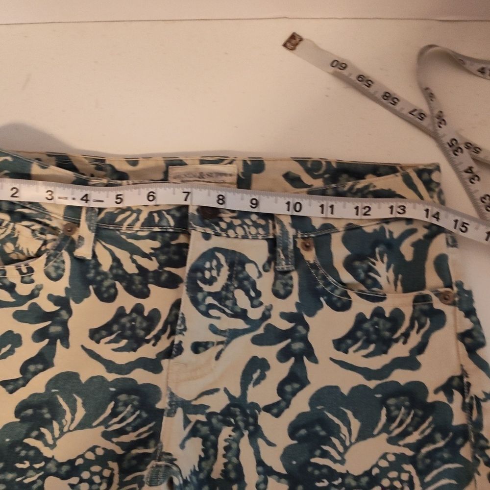 denim & supply ralph lauren jeans size 27 flower print zipper around ankle - Picture 4 of 8